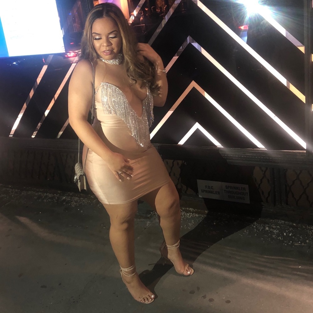 Tan Sparkly dress